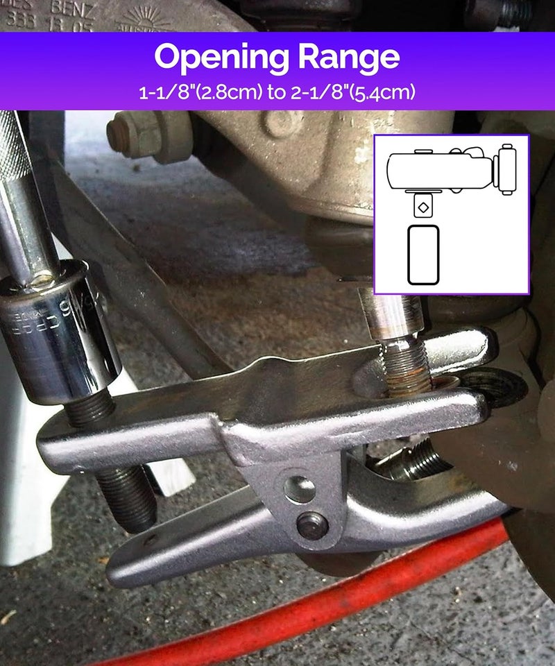 RACOONA Ball Joint Separator,Ball Joint Separator Tool,Car Accessories Universal Adjustable Ball Joint Removal Tool with an Opening Range from 1-1/8" to 2-1/8",Compatible with Most Cars - Image 2